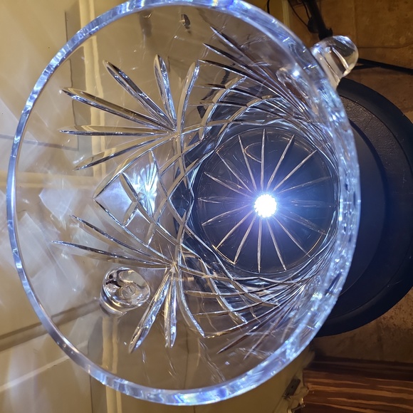 Antique French Cut Crystal Glass Magnum Ice Bucket 9 1/4" - Picture 4 of 9